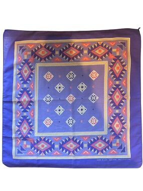 True Vintage Bandana from the late 1980s— Southwestern Style Design in Purple